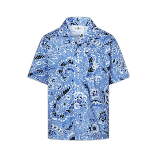 All-Over Printed Straight Hem Shirt