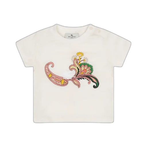 Paisley-Embroidered T-Shirt