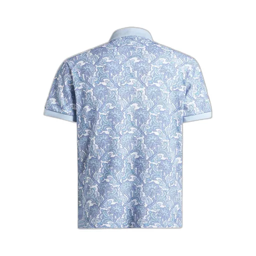 Paisley-Printed Short Sleeved Polo Shirt