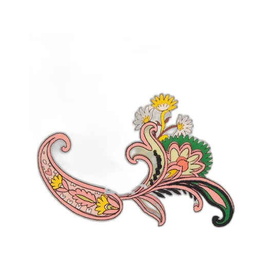 Paisley-Embroidered T-Shirt