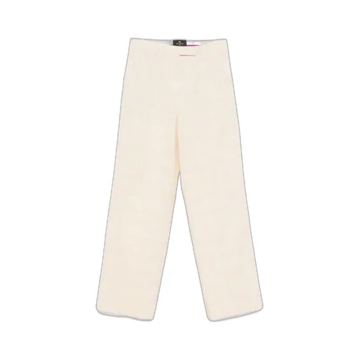 Slub-Texture Creased Trousers