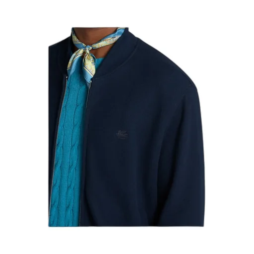 Pegaso Embroidered Zipped Bomber Jacket