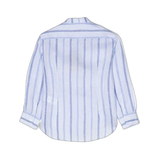 Logo Embroidered Striped Shirt