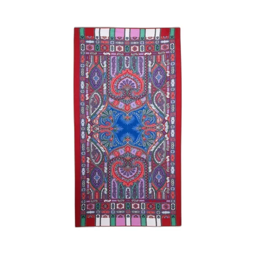 Baroque-Pattern Printed Beach Towel