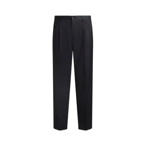 Carrot-Leg Wool Trousers