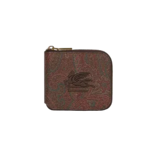 Paisley Wallet With Pegaso Detail