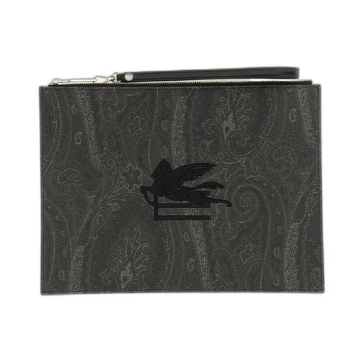 Paisley Jacquard Zipped Clutch Bag