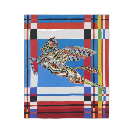 Home Logo Detailed Color-Block Blanket