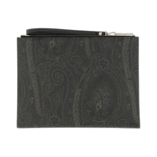 Paisley Jacquard Zipped Clutch Bag