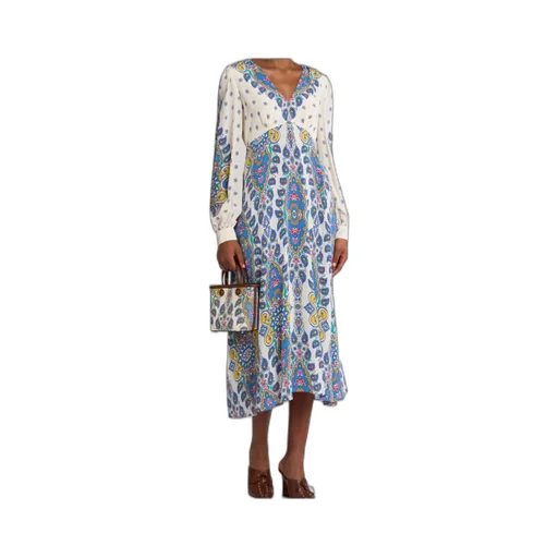 Crepe De Chine Midi Dress