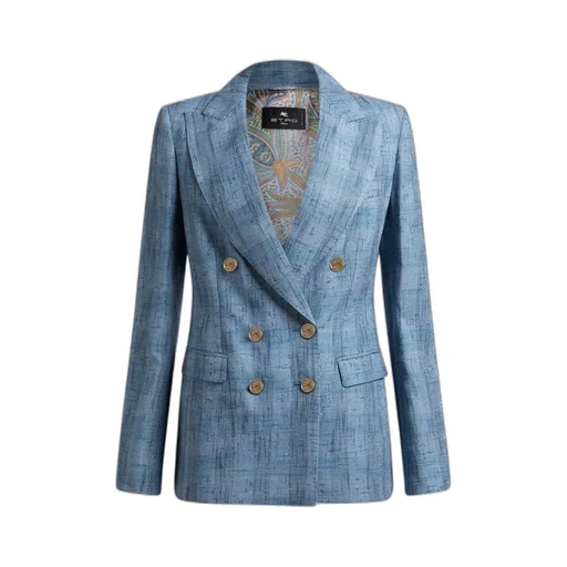 Slub Linen Check Jacket