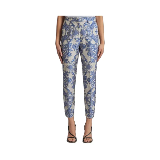 Jacquard Lace Cigarette Trousers