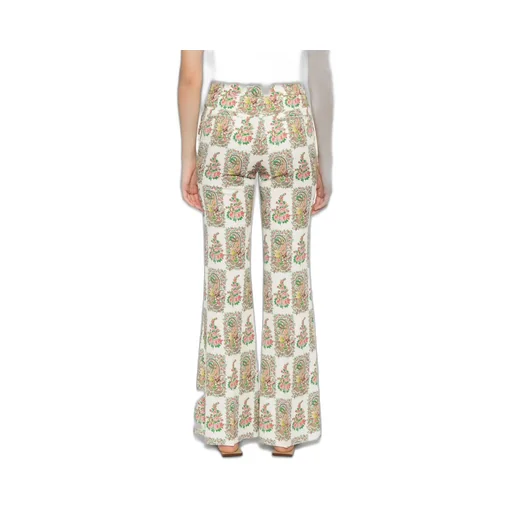 Paisley Printed Flared Hem Trousers