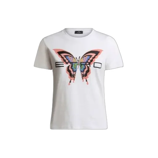 Butterfly Printed Crewneck T-Shirt