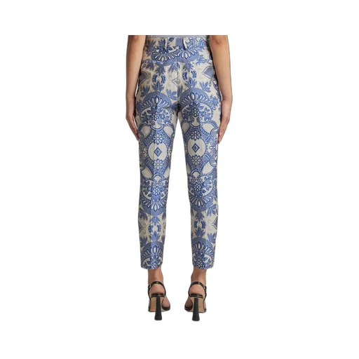 Jacquard Lace Cigarette Trousers