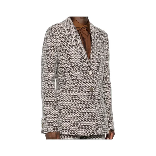 Jacquard Button-Up Blazer