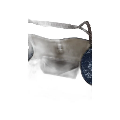 Jacquard Denim Medium Libra Tote Bag