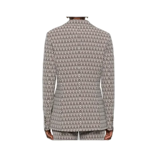 Jacquard Button-Up Blazer