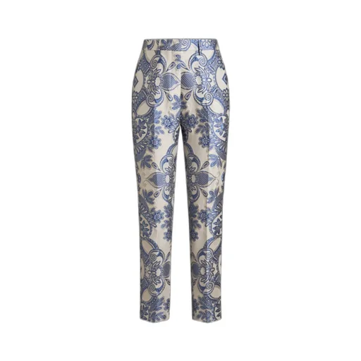 Jacquard Lace Cigarette Trousers