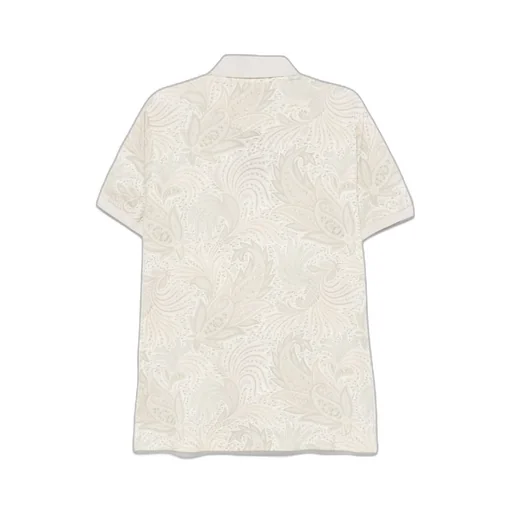 Paisley Printed Short Sleeved Polo Shirt
