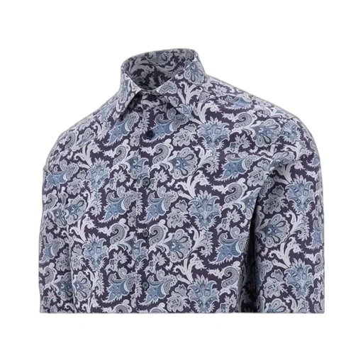 Paisley Printed Curved Hem Shirt