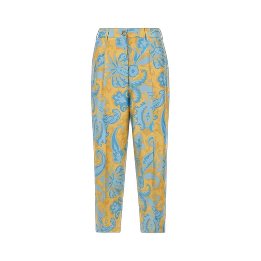 Paisley Printed Pleated Trousers