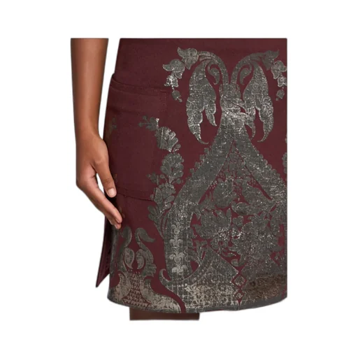 Metallic Printed Mini Skirt