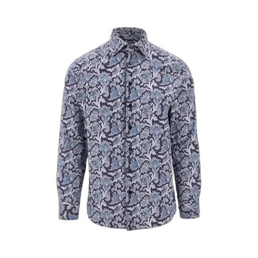 Paisley Printed Curved Hem Shirt