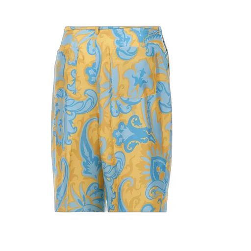 Paisley Printed Pleated Trousers