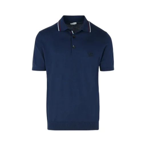 Logo Embroidered Knitted Polo Shirt