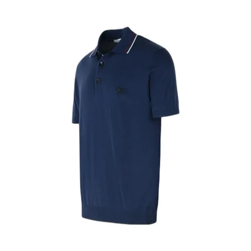 Logo Embroidered Knitted Polo Shirt
