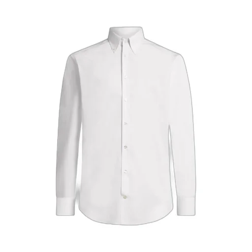 Plain-Coloured Button-Down Shirt