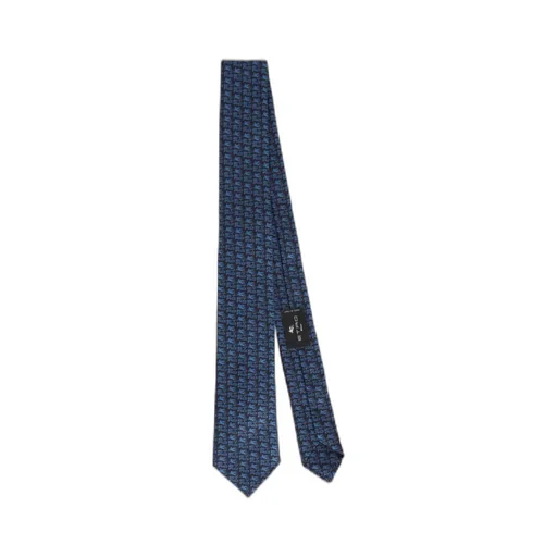 Jacquard Silk Tie With Logo