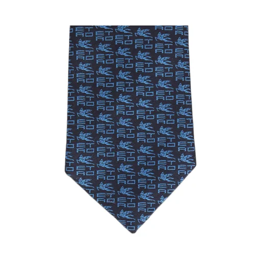 Jacquard Silk Tie With Logo