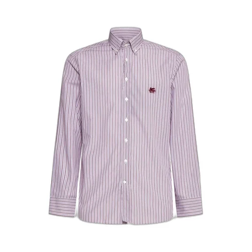 Logo Embroidered Striped Shirt