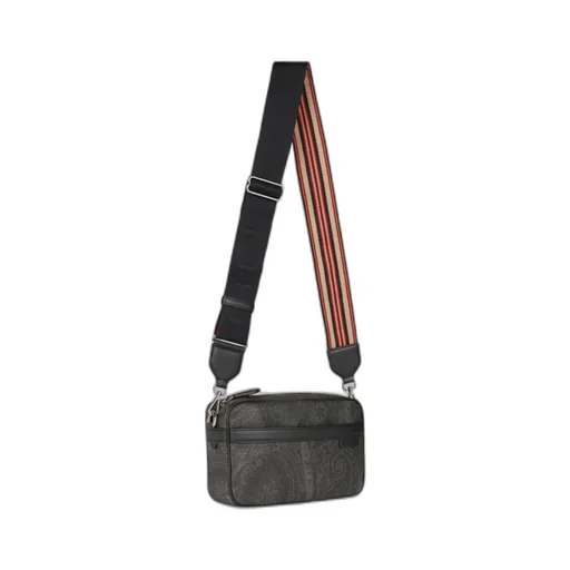 Small Paisley-Printed Zipped Crossbody Bag