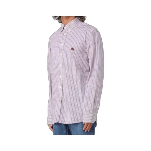 Logo Embroidered Striped Shirt