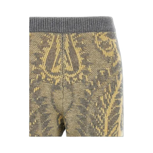 Paisley Intarsia Flared Trousers