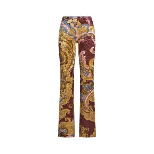 Paisley Printed Flared Trousers