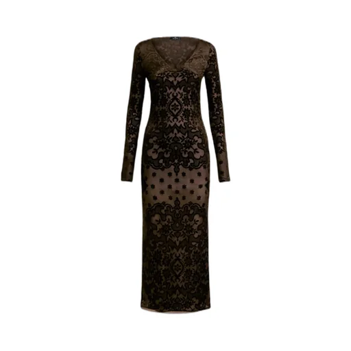 Tulle Jacquard Velvet Dress