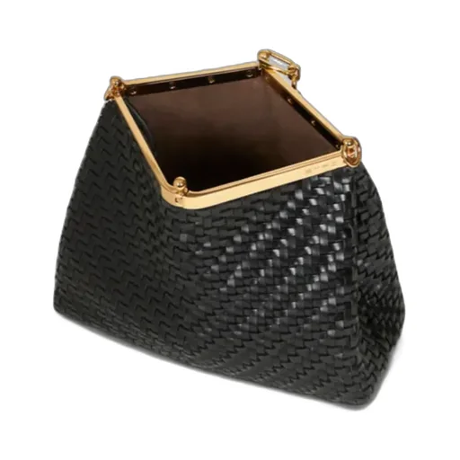 Medium Woven Vela Shoulder Bag