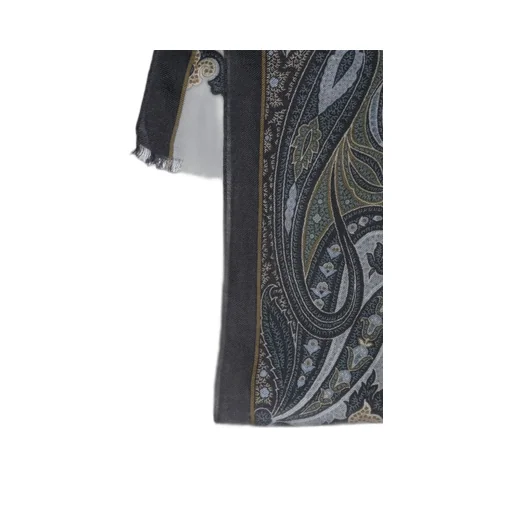 Paisley Jacquard Frayed Edge Scarf