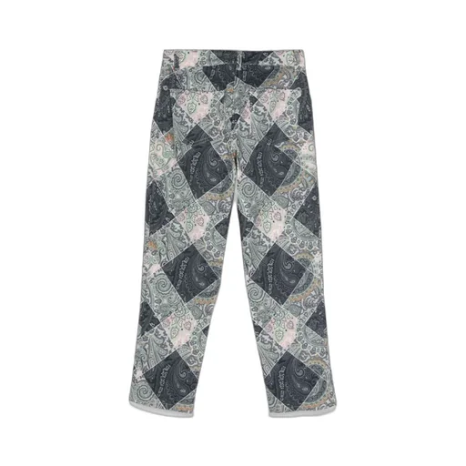 Patterned Fabric Trousers