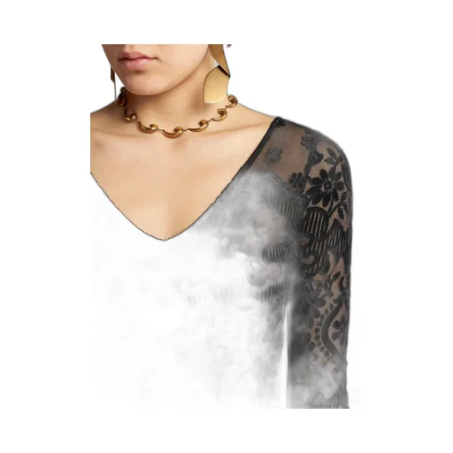 Tulle Jacquard Velvet Dress
