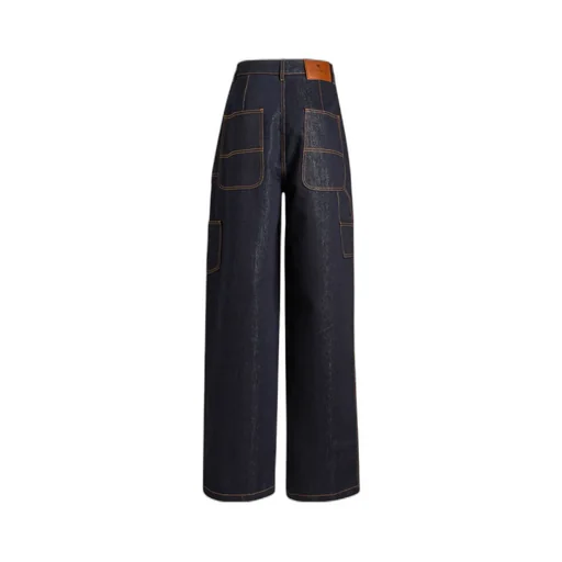 Stitched Wide-Leg Jeans