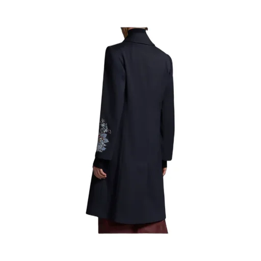 Gabardine Coat With Embroidery
