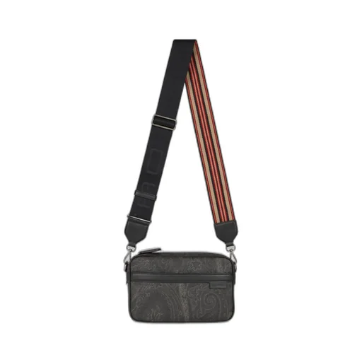 Small Paisley-Printed Zipped Crossbody Bag