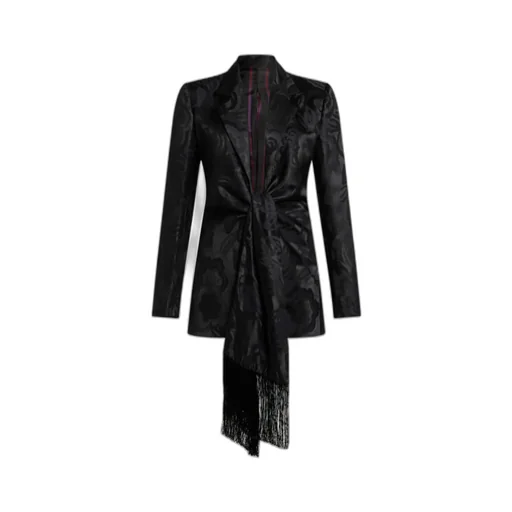Scarf-Detailed Jacket