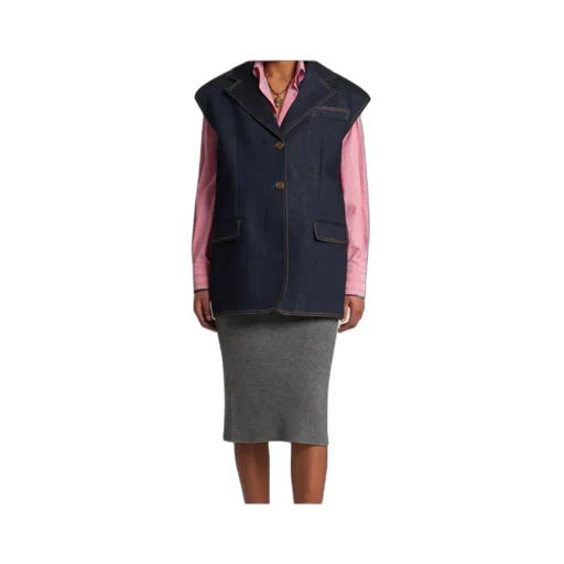 Lurex Denim Vest