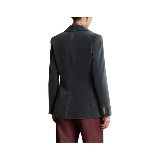 Double-Breasted Velvet Blazer